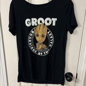 Black Guardians of the Galaxy Groot T-Shirt